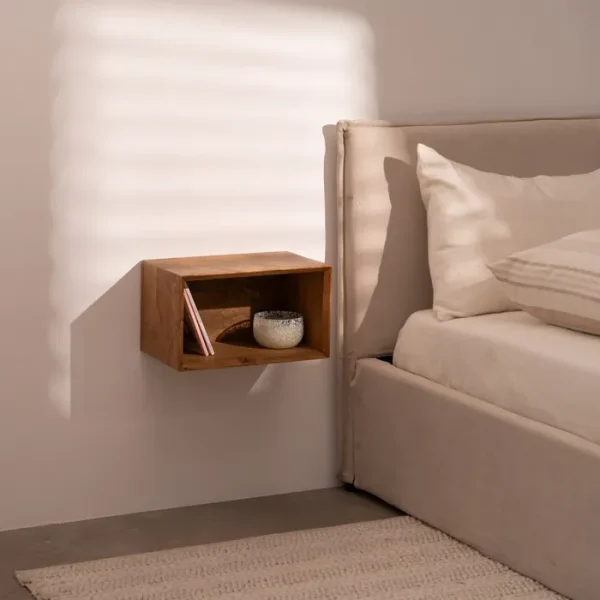 LEV Mesita de noche flotante madera