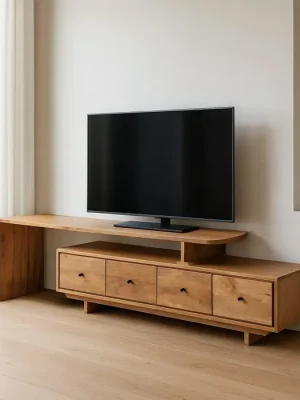 OAK Mueble TV madera maciza