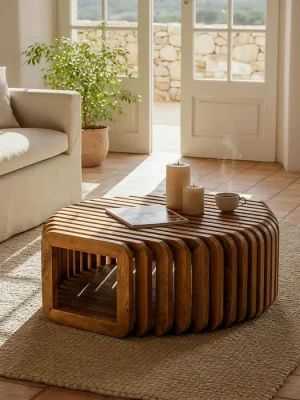 NOMAD Mesa centro madera maciza