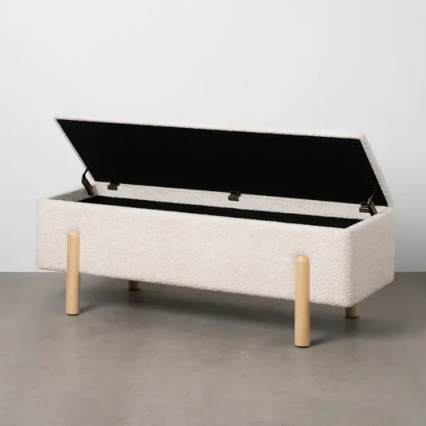 NUBE  Banco beige con almacenaje