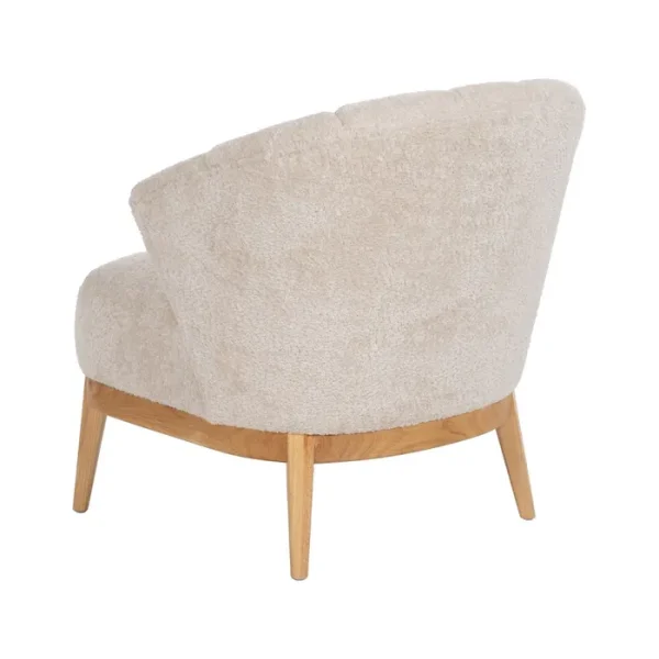 ELVA Butaca tapizada borreguito beige
