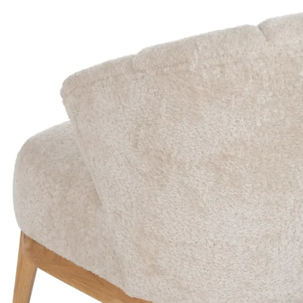 ELVA Butaca tapizada borreguito beige