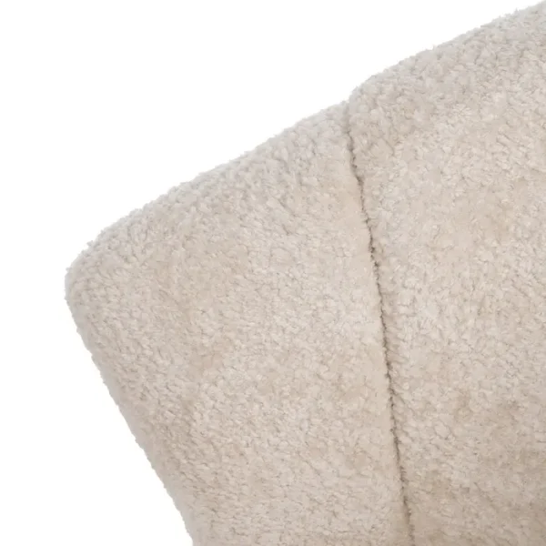 ELVA Butaca tapizada borreguito beige