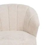 ELVA Butaca tapizada borreguito beige