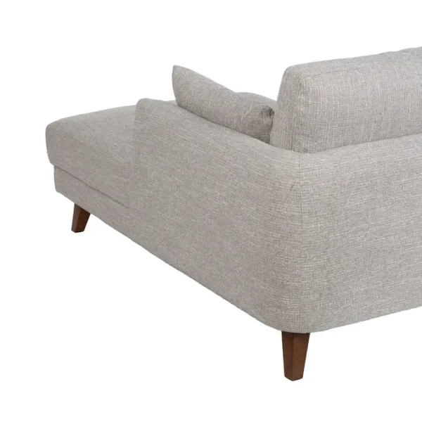 LENA Sofá chaiselongue 3 plazas gris