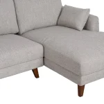 LENA Sofá chaiselongue 3 plazas gris