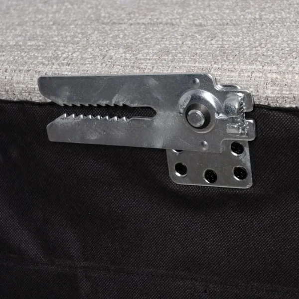 LENA Sofá chaiselongue 3 plazas gris