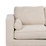 ZENOR Sofá tapizado beige 2 plazas
