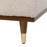 ZENOR Sofá tapizado beige 2 plazas