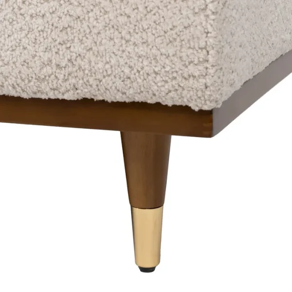 ZENOR Sofá tapizado beige 2 plazas