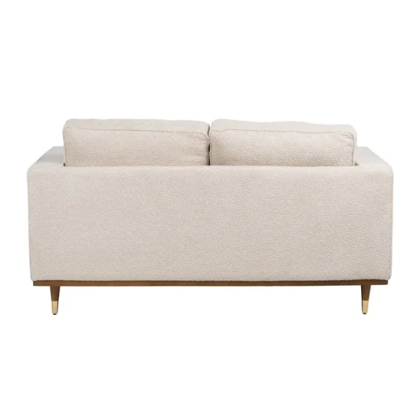 ZENOR Sofá tapizado beige 2 plazas