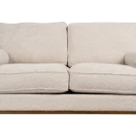 ZENOR Sofá tapizado beige 2 plazas