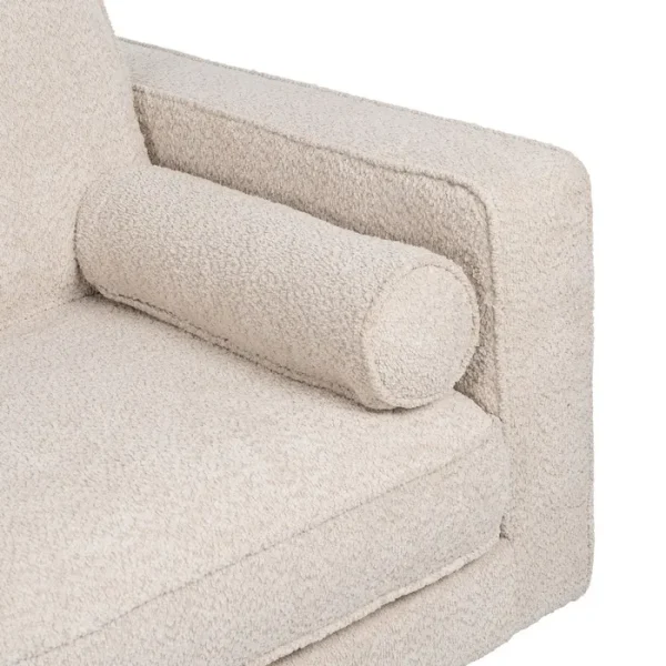 ZENOR Sofá tapizado beige 2 plazas
