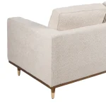 ZENOR Sofá tapizado beige 2 plazas
