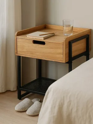 MARCO Mesita de noche madera