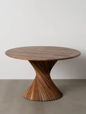 ESPIRAL  Mesa comedor 130 cm madera maciza