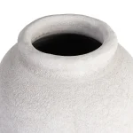 OKI Jarrón alto de cerámica blanco
