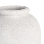 OKI Jarrón alto de cerámica blanco