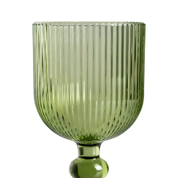 OLIVA Copa de cristal verde