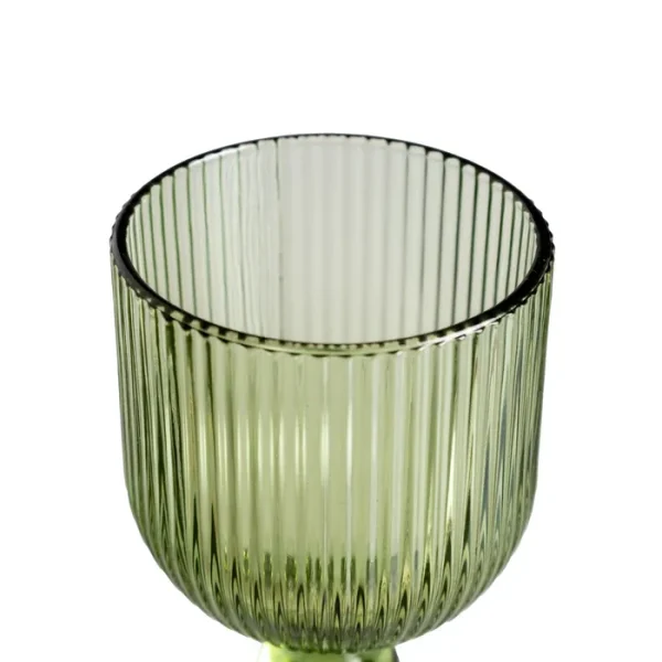 OLIVA Copa de cristal verde