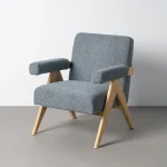 ÉTOILE Sillón tapizado azul