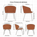 ARDESIA Silla tapizado crema